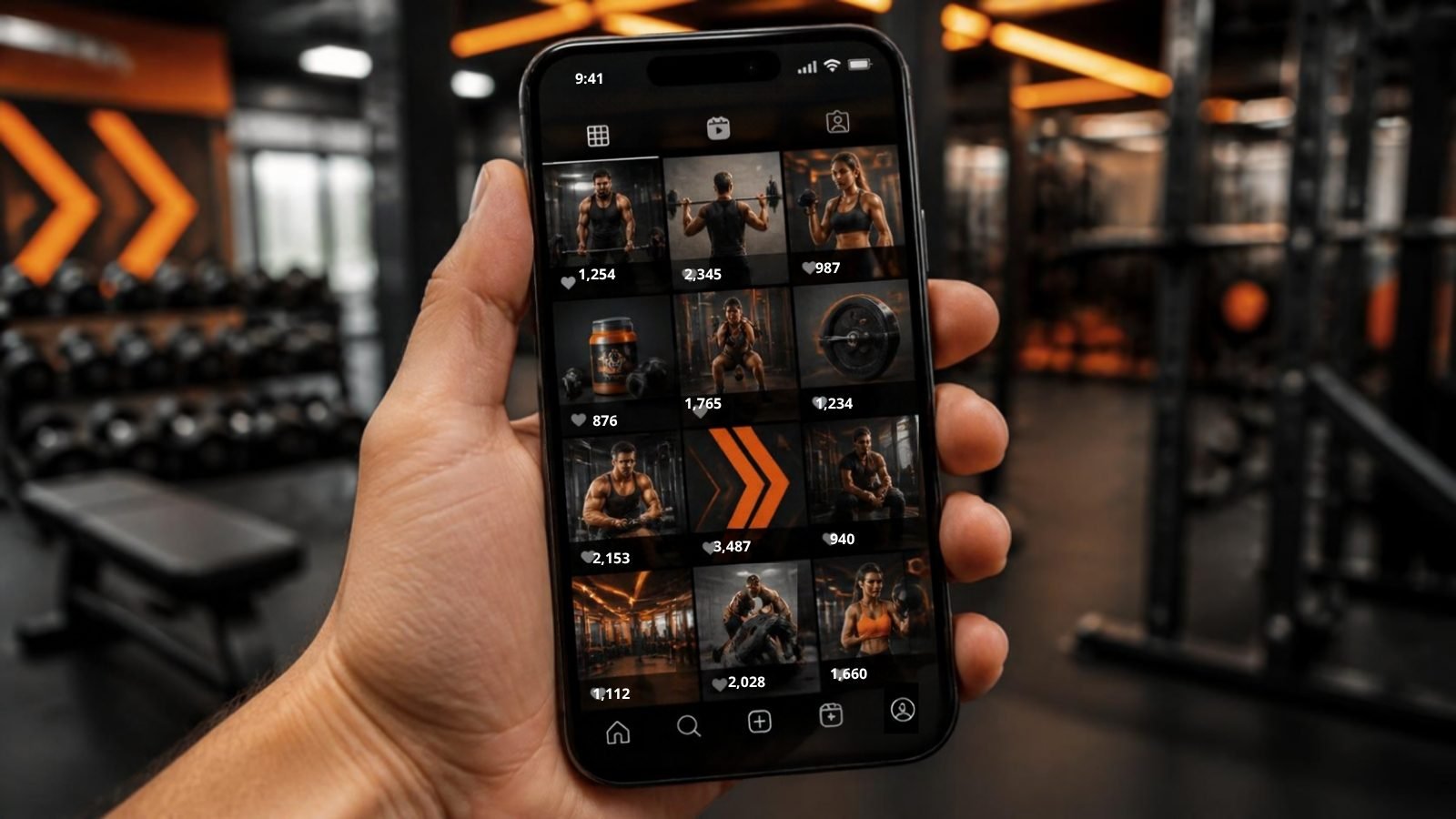 Fitness brand social media campaign on Instagram